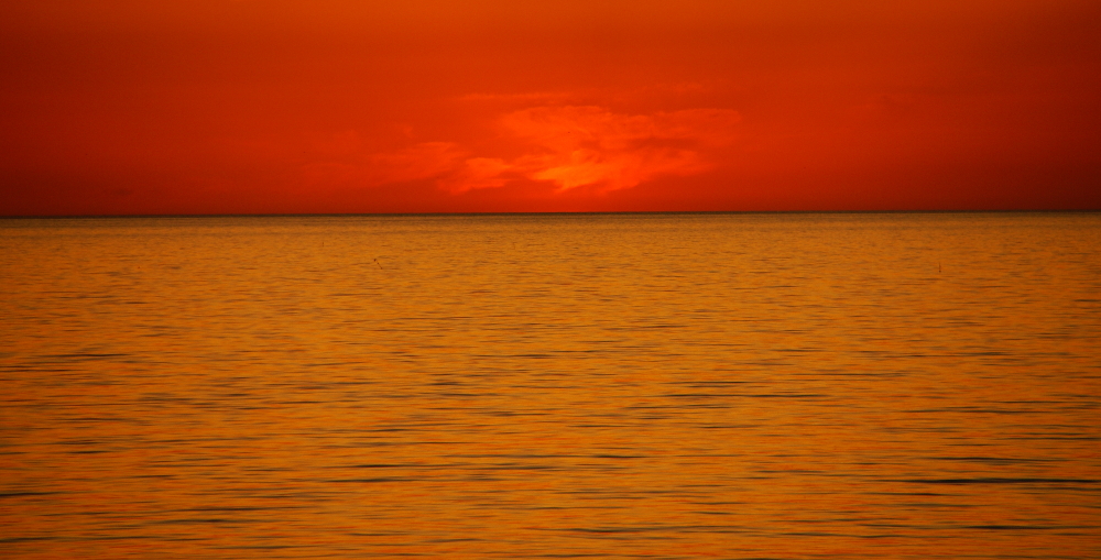 just after sunset